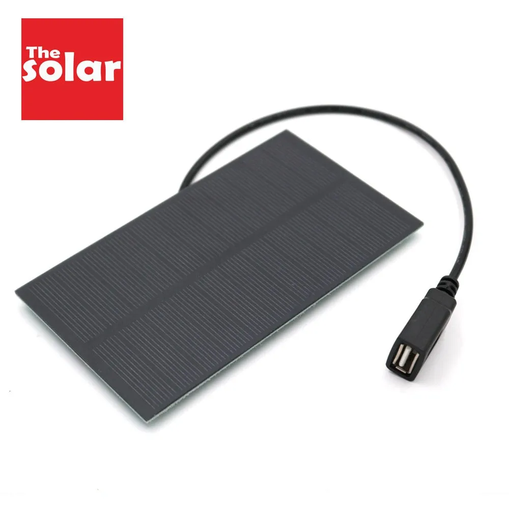 5V 300/400/800mA Output USB Solar Battery Charger 1.5W 2W 4W USB Female port 5.5V 1.65W Charge Regulators Solar Panel 3.7V 18650