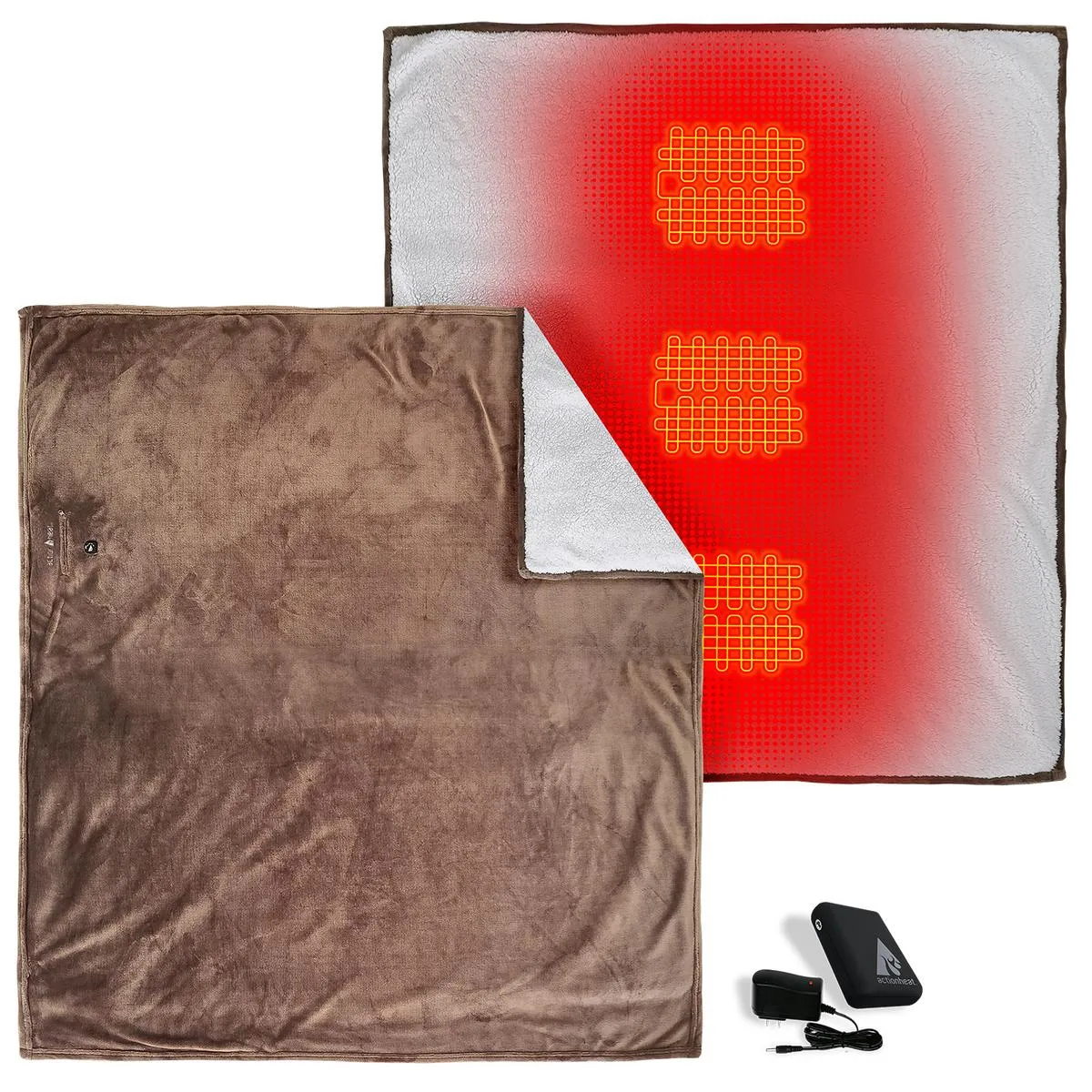 ActionHeat 7V Battery Heated Plush Throw Blanket