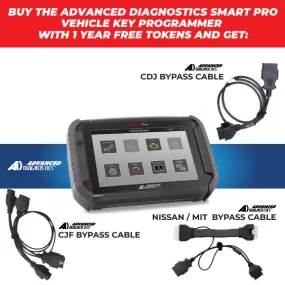 Advanced Diagnostics - SMART Pro Vehicle Key Programmer - w/ 1 Year of Free Tokens/Updates -  3 Bypass Cables Included -  ADC2011 / ADC2012 / ADC2017 (PROMOTION)