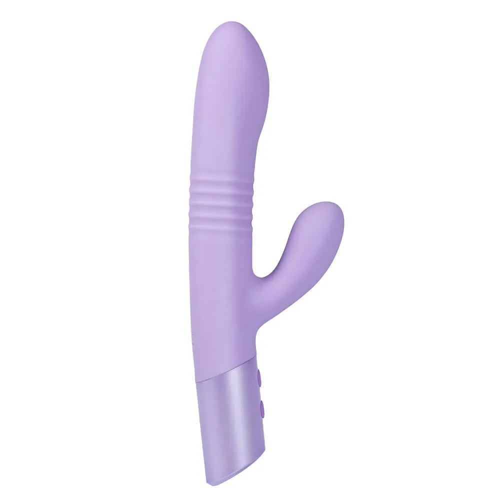 Ayla Liquid Silicone Dual Motor Thrusting Rabbit Vibrator - Rechargeable - Maia Toys