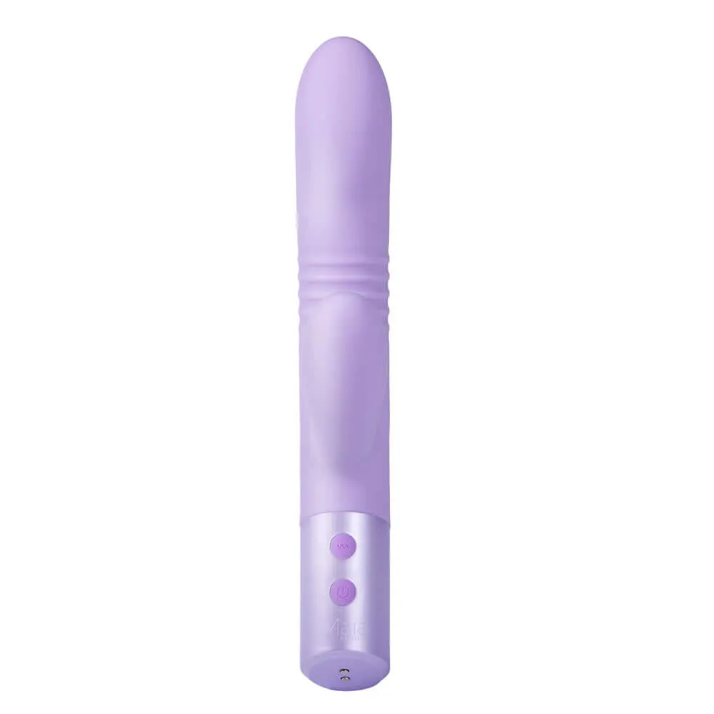 Ayla Liquid Silicone Dual Motor Thrusting Rabbit Vibrator - Rechargeable - Maia Toys