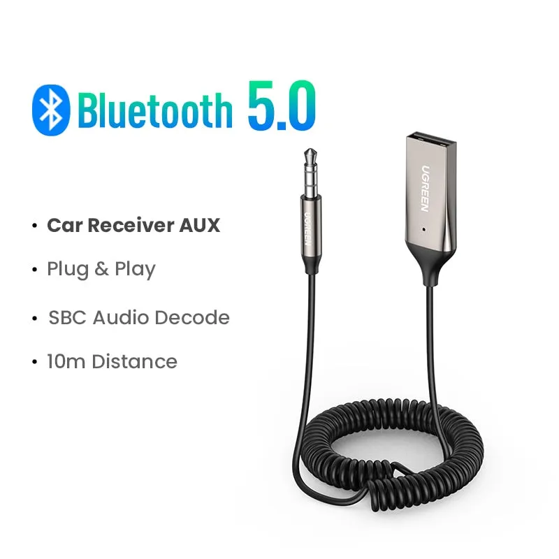 Bluetooth Aux Adapter Wireless Car Bluetooth Receiver USB to 3.5mm Jack Audio Music Mic Handsfree Adapter