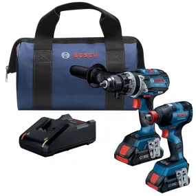 Bosch GXL18V-224B25 Combination Kit, Battery Included, 18 V, 2-Tool, Lithium-Ion Battery :EA: QUANTITY: 1