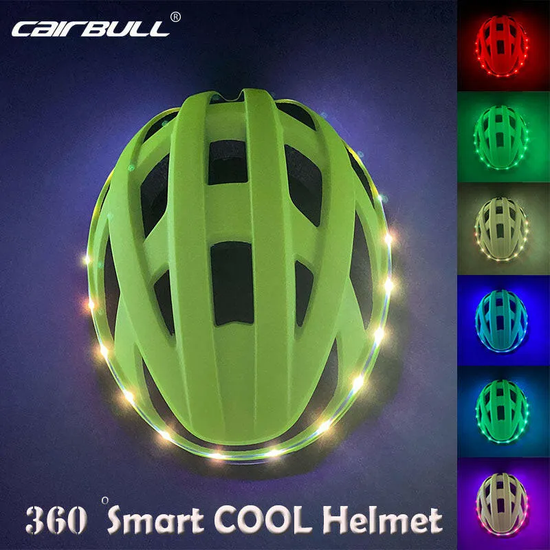 CAIRBULL Bicycle Helmet Smart Cycling LED Helmets Turn Signal Light Wireless Remota for Men Women Electric Scooter Motocross Cap