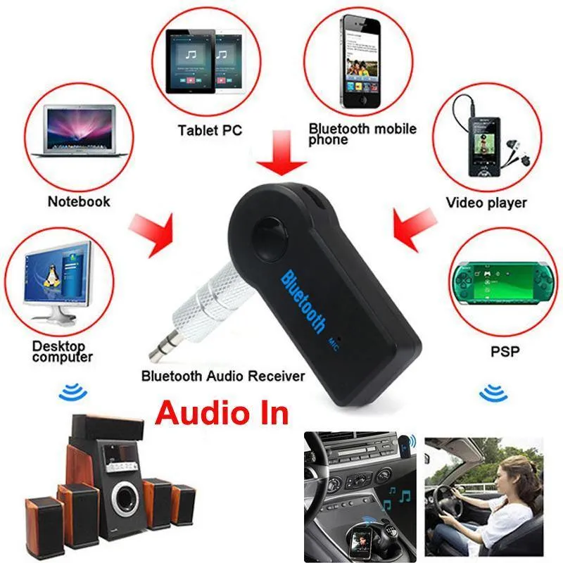 Car Bluetooth 3.0 Home Audio Music Receiver with Handsfree Function With Mic