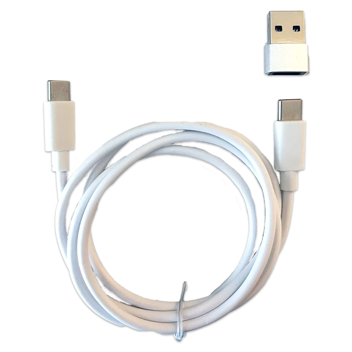 Charging Cable USB-C to USB-C with USB Adapter 3FT 3 Amp - 6 Pieces Per Retail Ready Display 24835