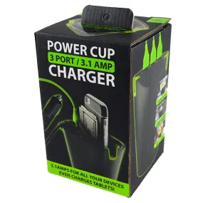 Cup Holder Charger 3 Port USB / USB-C - 2 Pieces Per Pack 22455