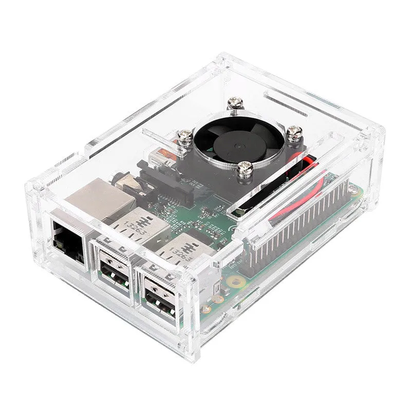 [Discontinued] Raspberry Pi 3 Camera Kit - Clear Case Cooling Fan SD Card Breadboard HDMI GPIO