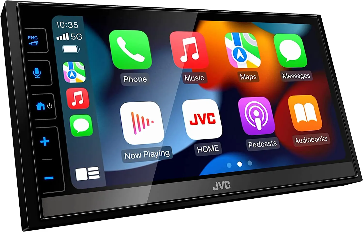 JVC KW-M785BW Wireless Apple CarPlay Android Auto Digital Media Player, Double Din, 6.8" LCD Touchscreen