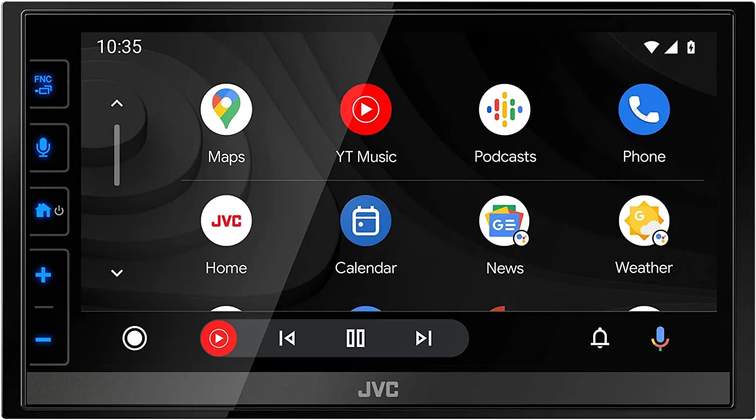 JVC KW-M785BW Wireless Apple CarPlay Android Auto Digital Media Player, Double Din, 6.8" LCD Touchscreen