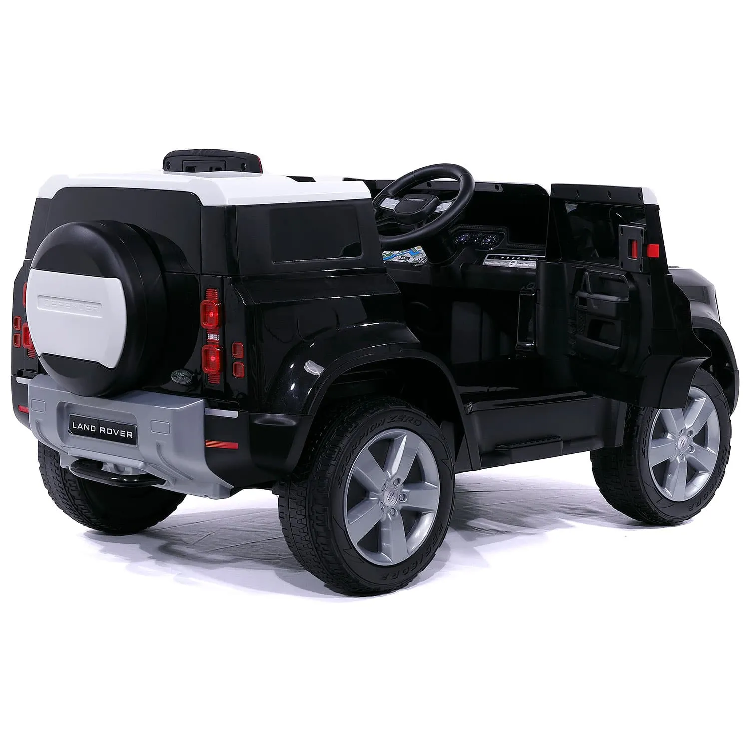 Land Rover Defender 12v Kids Ride-on Car With R/c Parental Remote | Black