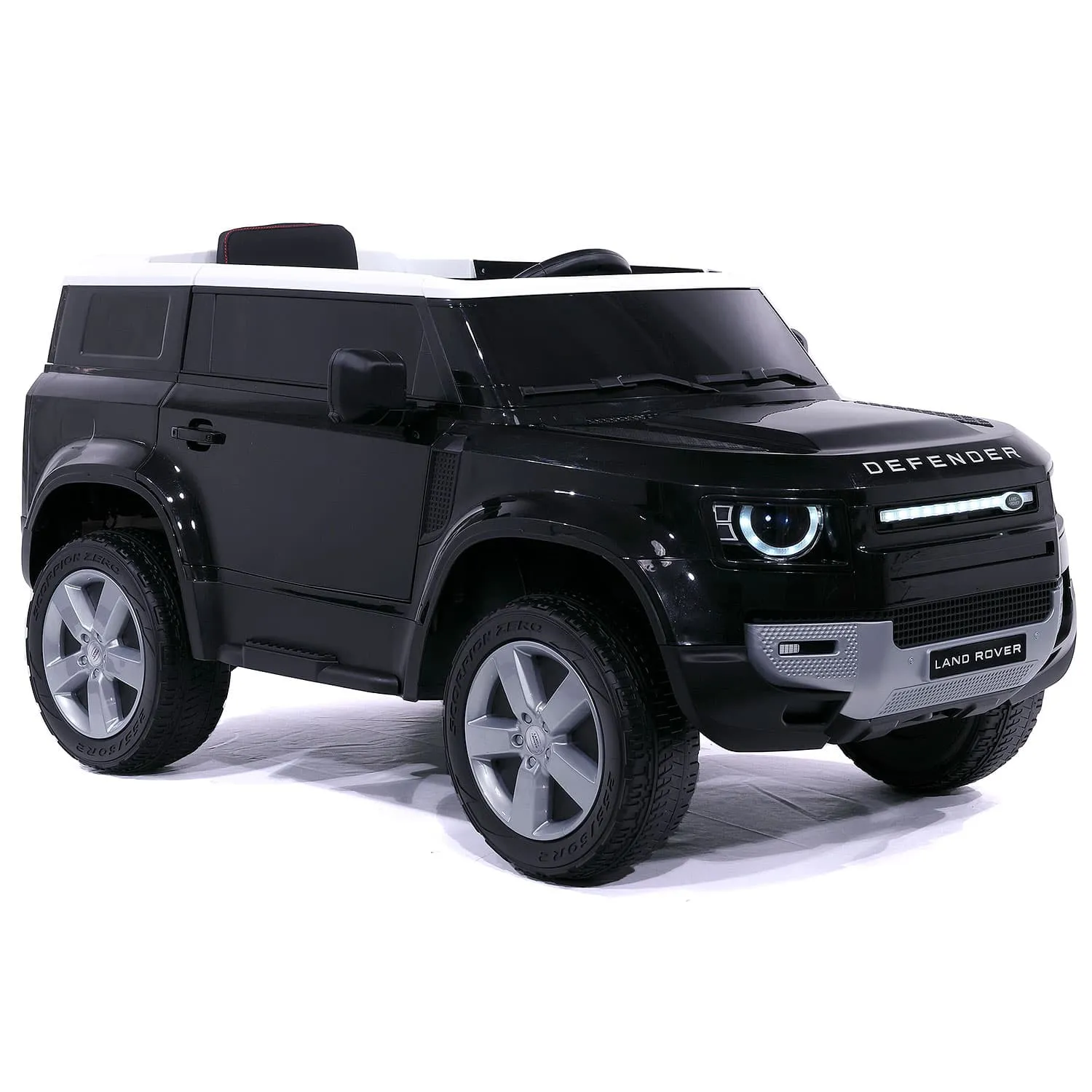 Land Rover Defender 12v Kids Ride-on Car With R/c Parental Remote | Black