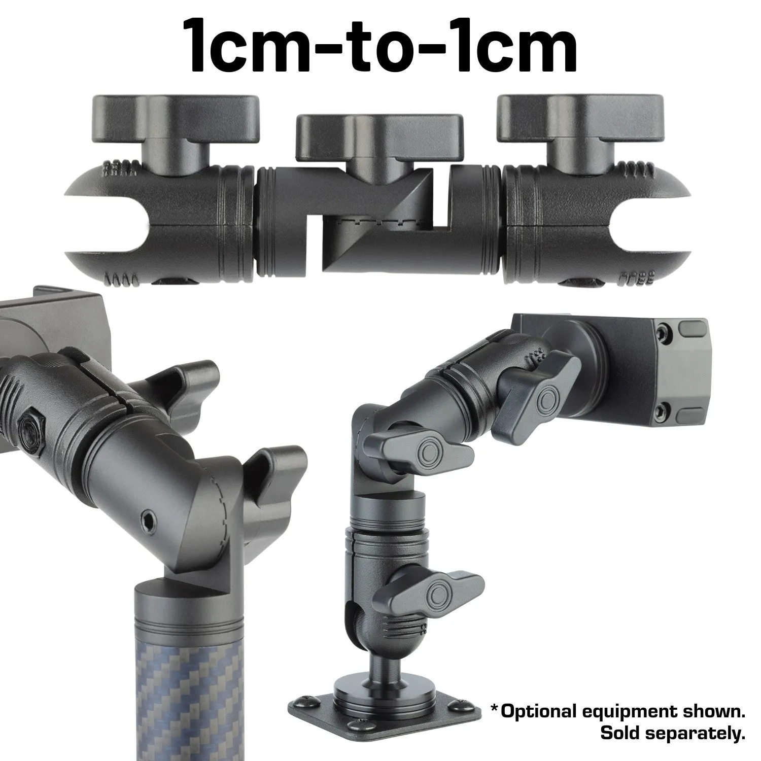 Locking Adjustable Carbon Fiber   Kevlar Mounting Arms with Articulating Joint (various sizes)