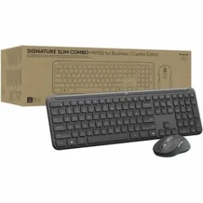 Logitech Signature Slim MK955 Combo for Business, Copilot Edition, Wireless Keyboard and Mouse, Graphite