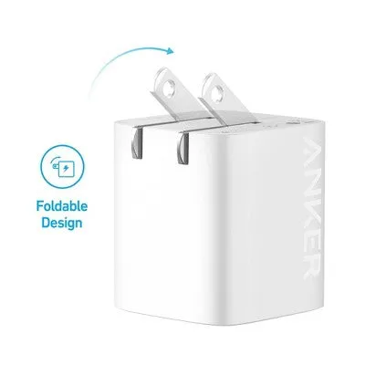 New - Anker 2 Port 33W Wall Charger with 6' USB-C to USB-C Cable - White