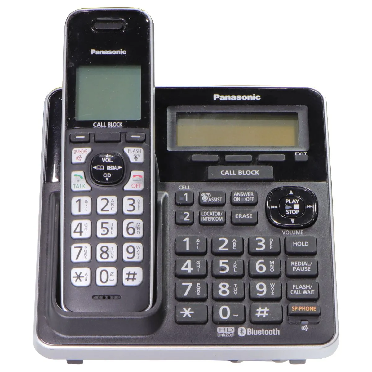 Panasonic KX-TG985 Expandable Cordless Phone System with 5 Handsets - Black