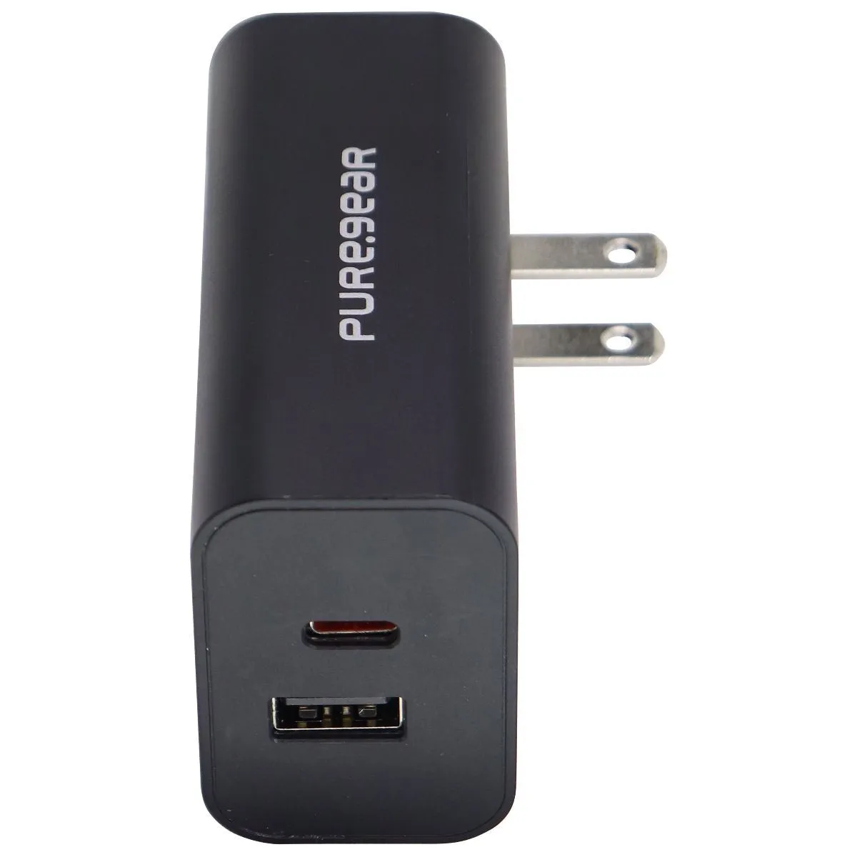 PureGear 30-Watt USB-A & USB-C Wall Charger Travel Adapter - Black (08336PG)