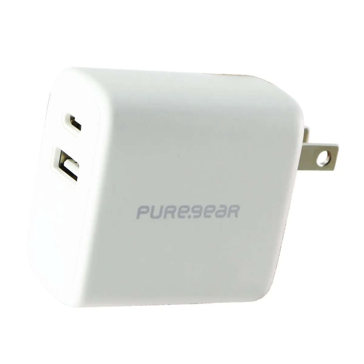 PUREGEAR LightSpeed 30W Dual Port USB-A & USB-C PD Wall Charger - White