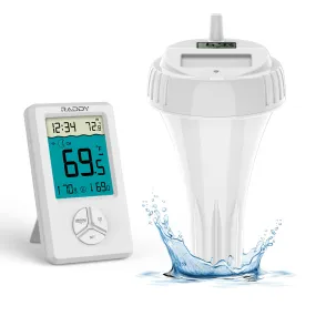 Raddy PT-1 Wireless Water Thermometer | Digital Screen | IPX7 Waterproof | for Pools Hot Tubs Pond Bath