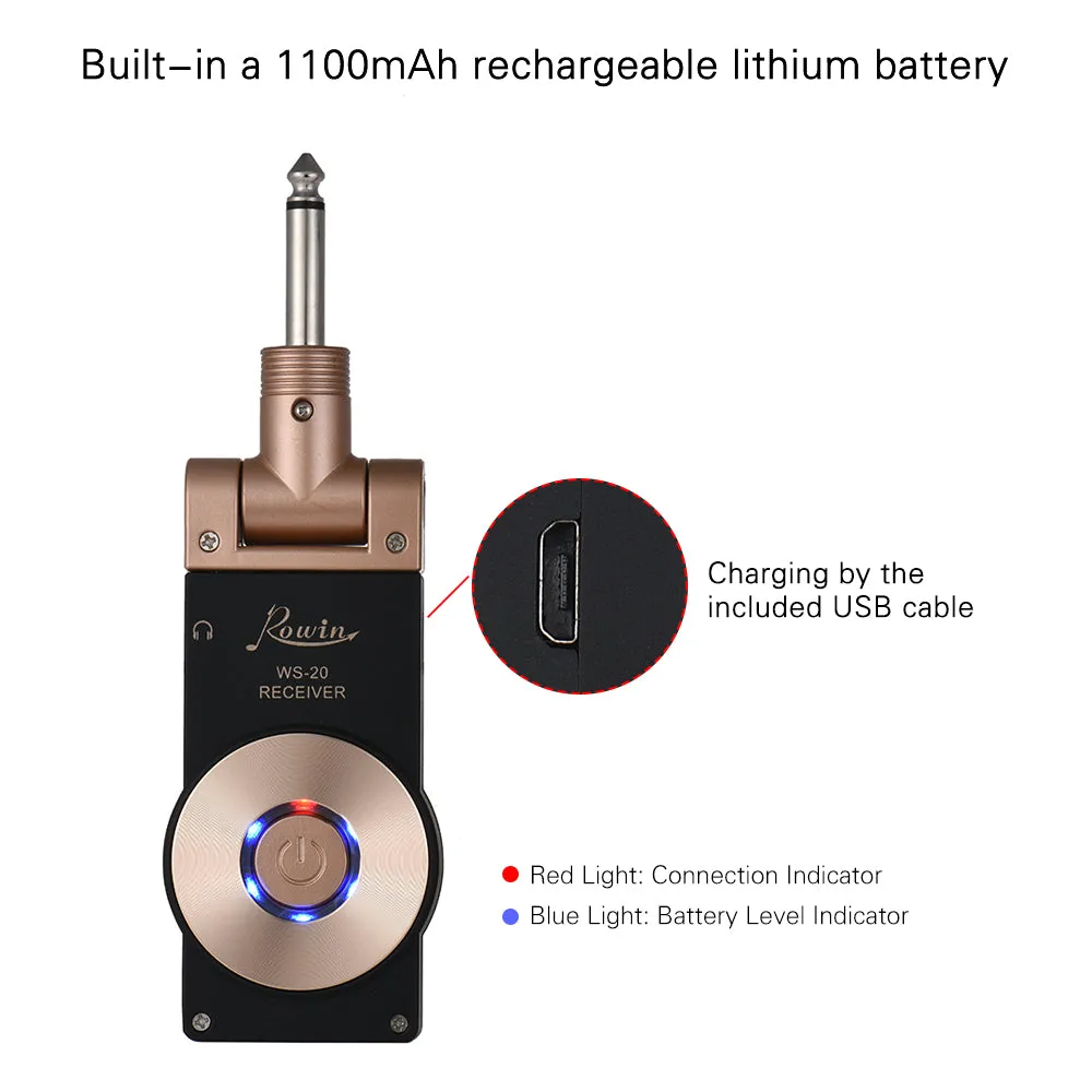 Rowin 2.4G 1100mAh Wireless Guitar System