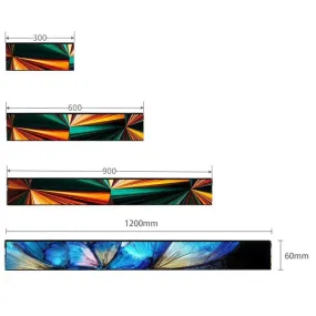 S60PRO Shelf LED Display Screen, 60mm Tall GOB LED Stretched Bar Screen