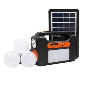 Solar Powered Portable Lighting System 10w with Radio, Bluetooth, Lights and Remote