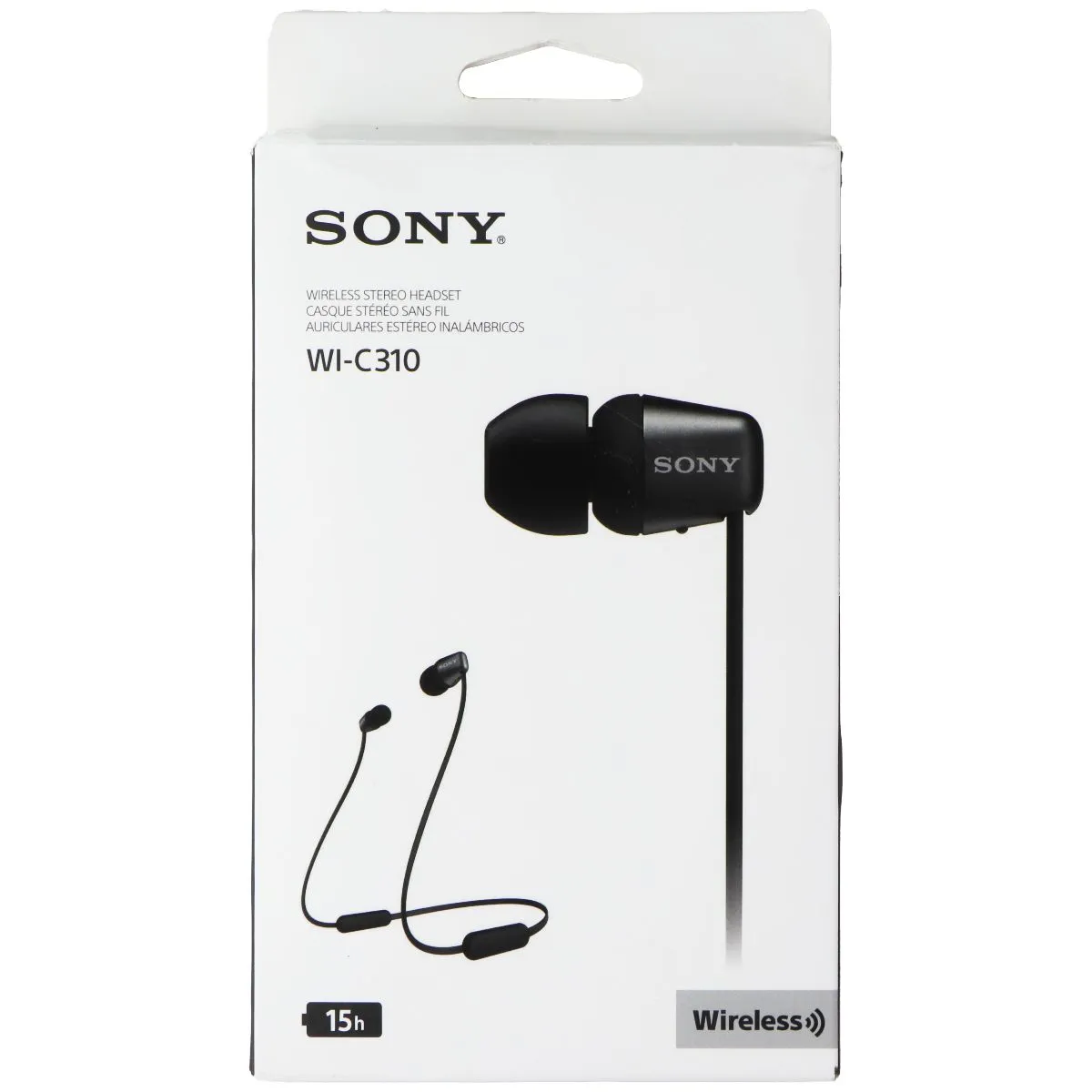 Sony Wireless in-Ear Headset/Headphones with Mic - Black (WI-C310/B)