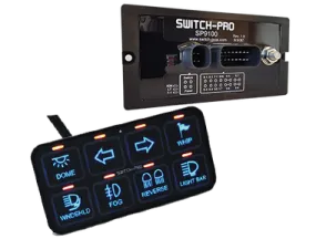 SWITCH PROS - SP-9100 BEZEL STYLE 8-SWITCH PANEL POWER SYSTEM WITH CONCEALED MOUNTING HARDWARE