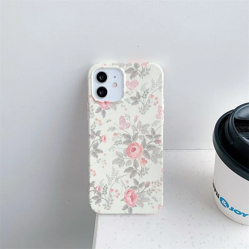 Velle Floral Print Shockproof Slim iPhone Case