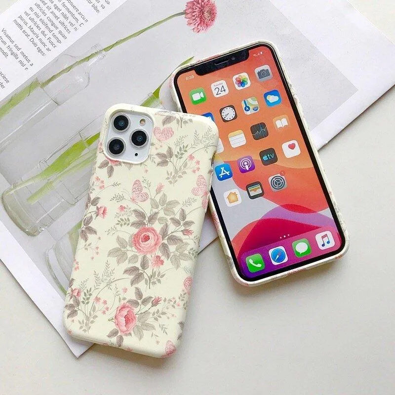 Velle Floral Print Shockproof Slim iPhone Case