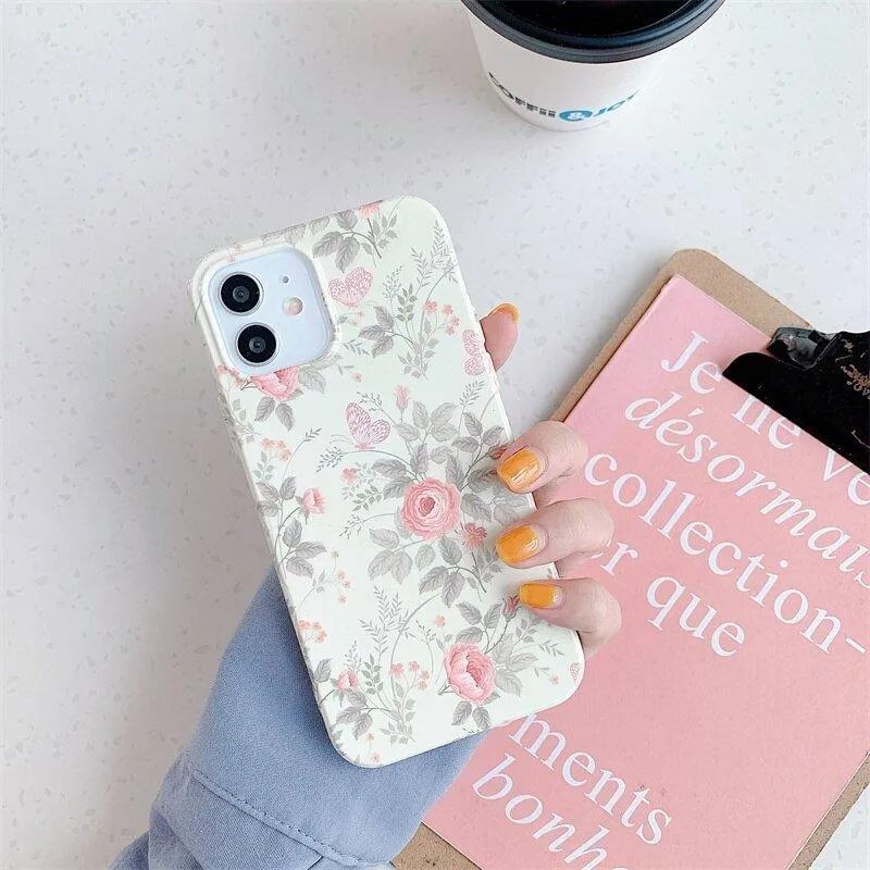 Velle Floral Print Shockproof Slim iPhone Case