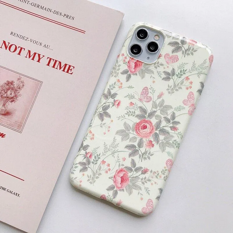 Velle Floral Print Shockproof Slim iPhone Case