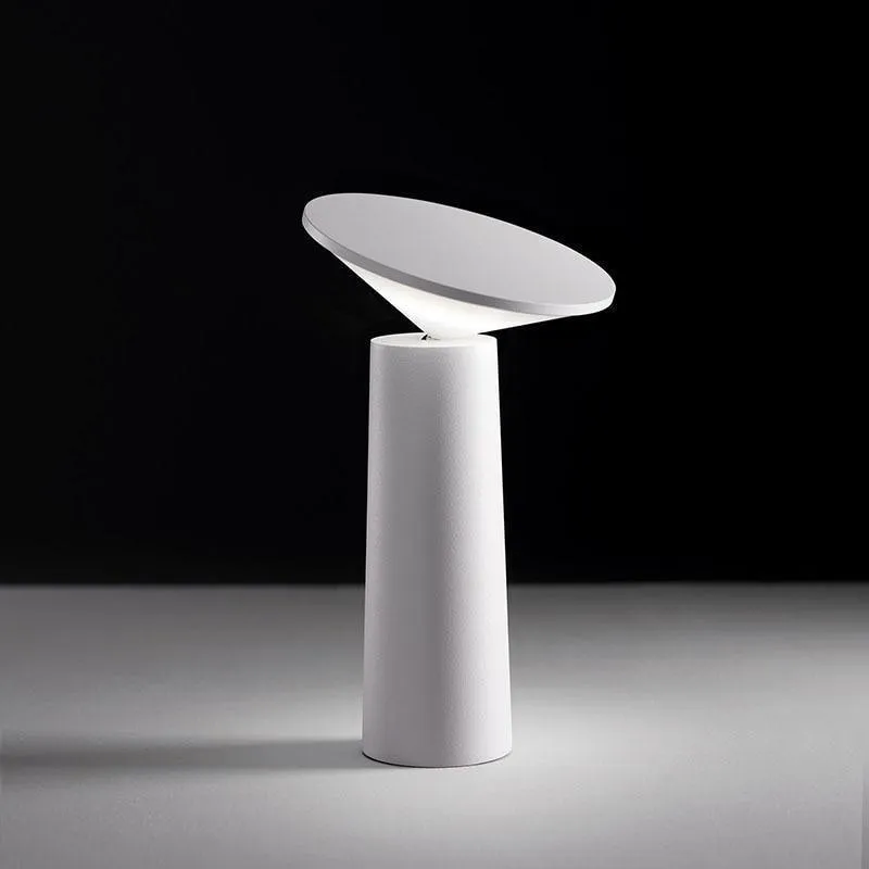 White Minimalist Table Lamp -LED USB Dimmable