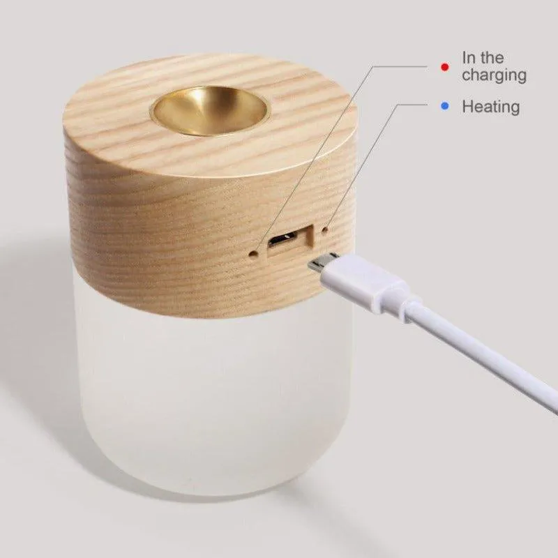 Wooden Aroma Diffuser Touch Switch Three-level Dimming Table Lamp