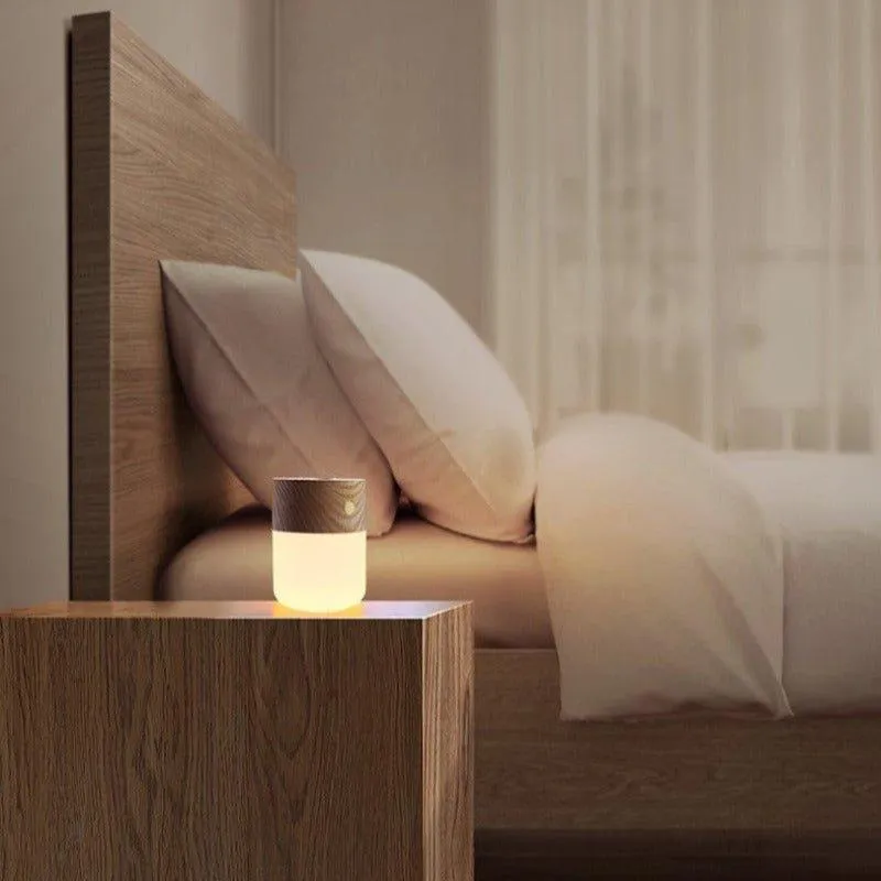 Wooden Aroma Diffuser Touch Switch Three-level Dimming Table Lamp