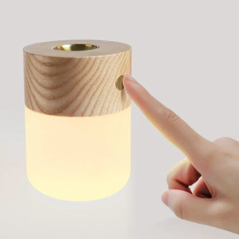 Wooden Aroma Diffuser Touch Switch Three-level Dimming Table Lamp